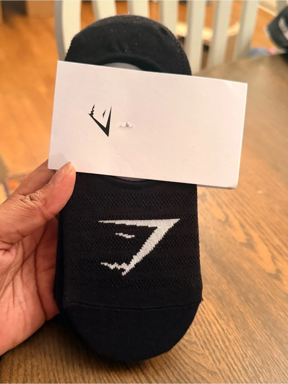 Gymshark Men’s Black No-Show Athletic Socks. Size Medium